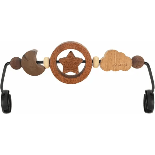 Baby Bjorn Bouncer Toy Bar, Toy Bar for Baby Bouncer, Baby Sensory Toy, Rotatable, Easy to Attach and Remove, Eco-Friendly Materials, Natural Wood