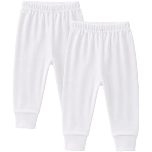 Baby Pants Clothes 2 Pack 100% Cotton Trousers for Newborn 0-24 Months
