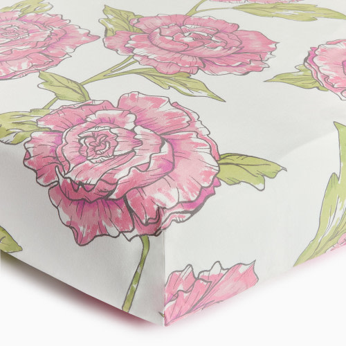 Soundly Percale Organic Crib Sheet - Floral