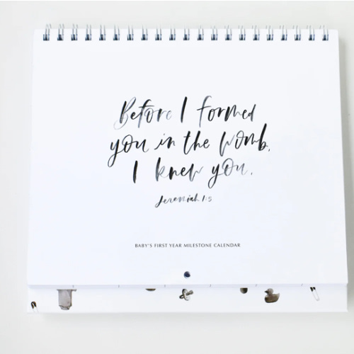 Christian Baby Milestone Calendar | Be A Heart