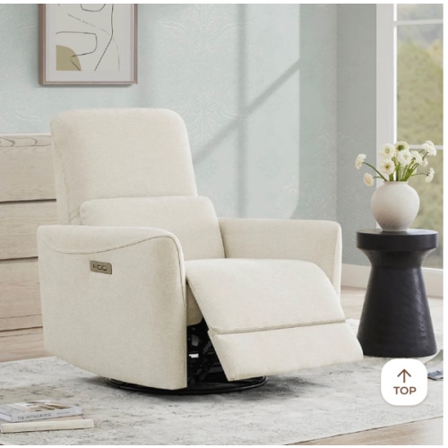 Tracee Power Swivel Nursery Glider Recliner