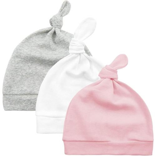 Durio Newborn Baby Hat and Mittens Set - Soft Cute Mittens and Hat for Baby Girls and Boys 0-6 Months