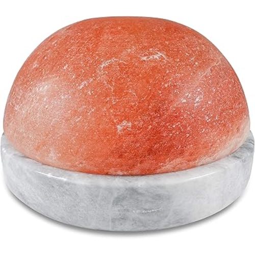 Himalayan Secrets® Salt Dome Lamp (11" Gray Marble Base)