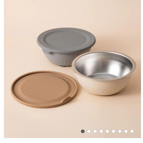 Stainless Steel Silicone Suction Bowl - 13 oz