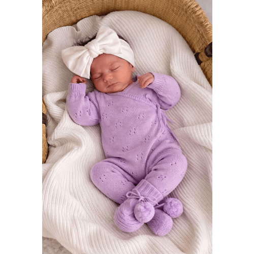 POINTELLE LONG ROMPER | ORCHID