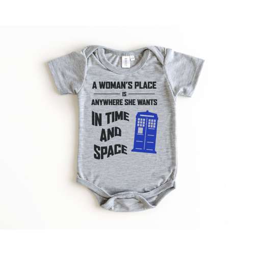 Doctor Who Baby Bodysuit | Feminist Shirt | Whovian Fans Tee | Women&#39;s Rights Tardis Shirt for Dr Who Gift | Mother Daughter Matching Shirts