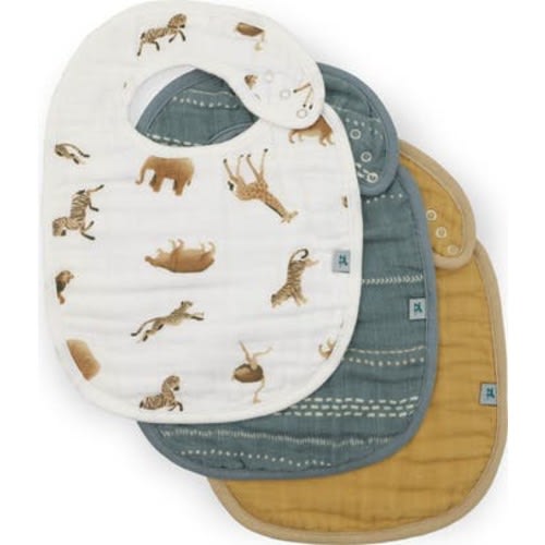 3-Pack Organic Cotton Muslin Bibs