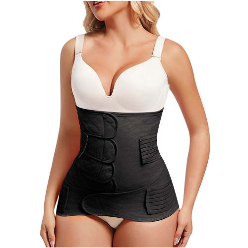 Pitauce 3 in 1 Postpartum Belly Band, Postnatal Shapewear, Waist/Pelvis Belt Body Shaper, Postpartum Support Recovery Belly Wrap, 2PC Set