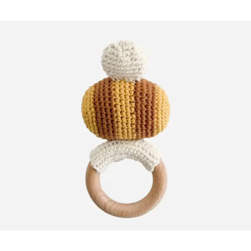 Bee Crocheted Rattle Teether