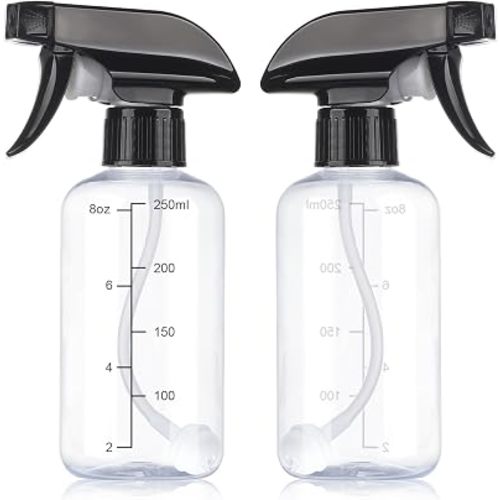 360° Spray Bottles 2 Pack 10oz Plastic Water Sprayer Small Squirt Bottle