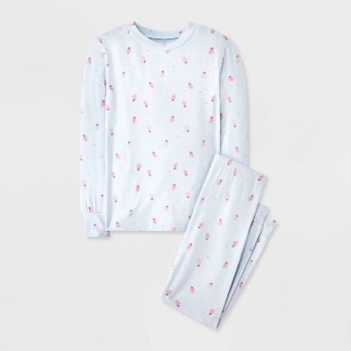 Carter's Just One You® Toddler Girls' 2pc Comfy Soft Raspberries Pajama Set - Light Blue 2T