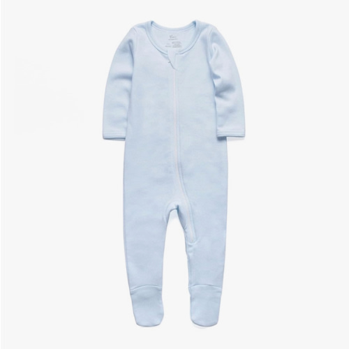 O2 BABY Baby Boys Girls Organic Cotton Zip-Front Sleeper Pajamas, Footed Sleep 'n Play