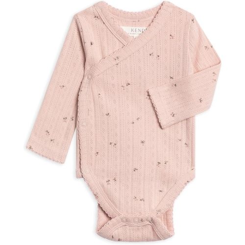 Colored Organics Baby Organic Cotton Kimono Bodysuit - Long Sleeve Infant Side Snap One Piece - Boys and Girls Clothing