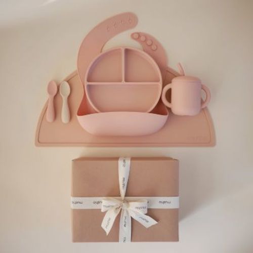 Mushie Stage 2 Feeding Kit ( Blush )