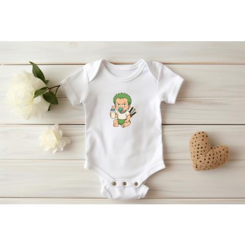 Roronoa Zoro Baby Bodysuit One Piece Anime Infant Outfit Organic Cotton Onesie Baby Shower Gift EcoFriendly Onesie StrawHat Pirates Clothes