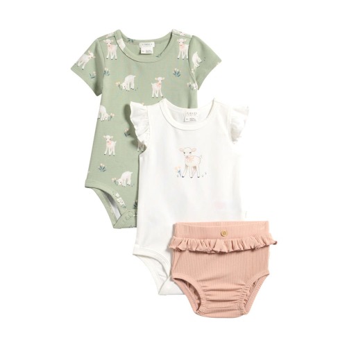 Little Lambs Bodysuits & Shorts Set
