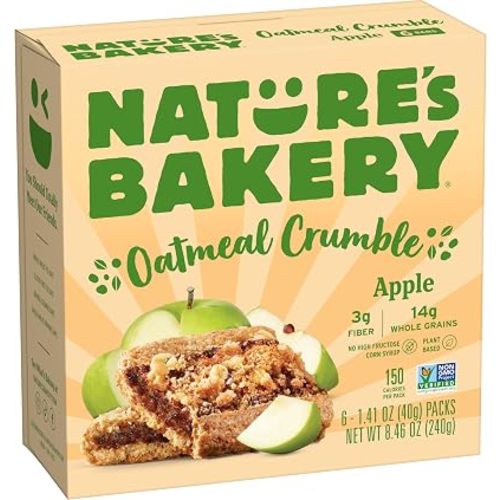 Nature's Bakery Oatmeal Crumble Apple Bars, 1.41 Oz, 6 Ct