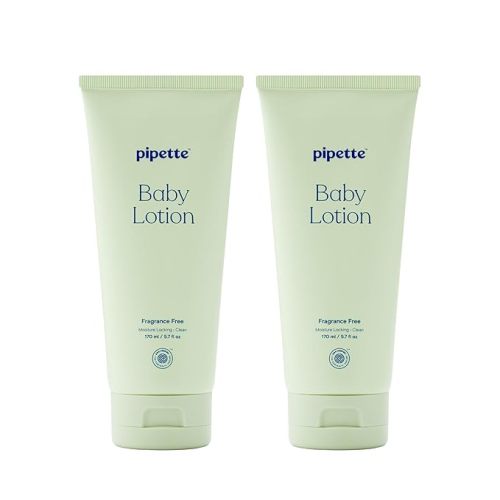Pipette Baby Lotion, Fragrance Free, Hydration & Natural Moisture of Baby's Delicate Skin, Made with Ceramides and Renewable Plant-Derived Squalane, 5.7 fl oz (Pack of 2)