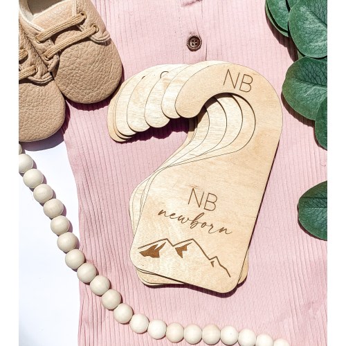 Mountain Nursery, Baby Closet Dividers, Closet Divider, Wooden Closet Divider, Baby Shower Gift, Baby Clothes Organizer