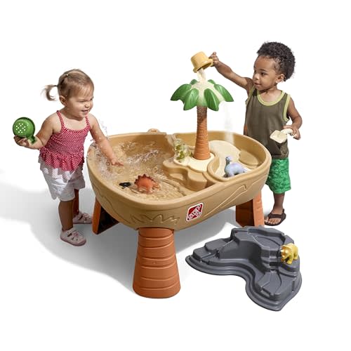 Step2 Dino Dig Sand and WaterTable, Kids Activity Sensory Playset, Summer Outdoor Toys, 7 Piece Water Toy Accessories, For Toddlers 2-5 Years Old