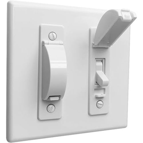 Wall Switch Guard, ILIVABLE Childproof Light Switch Plate Covers Protects Your Circuits from being Accidentally Turned On or Off by Children and Adults (White, 2 Pack)