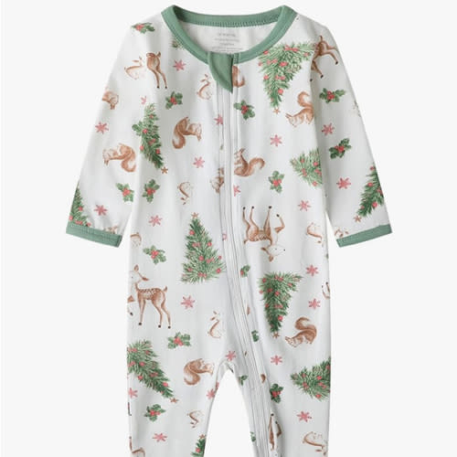 O2 BABY Baby Boys Girls Organic Cotton Zip-Front Sleeper Pajamas, Footed Sleep 'n Play