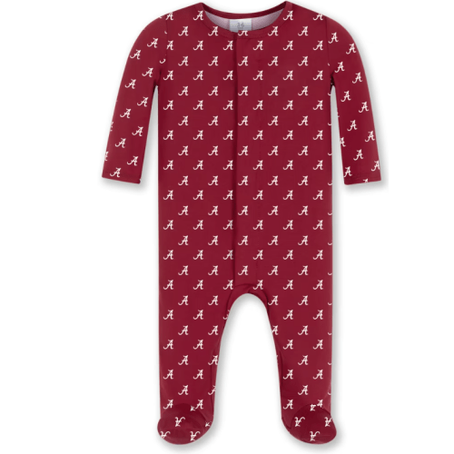Newborn & Infant ZooZatz Crimson Alabama Crimson Tide Magnetic Closure Sleeper 0-3 Months