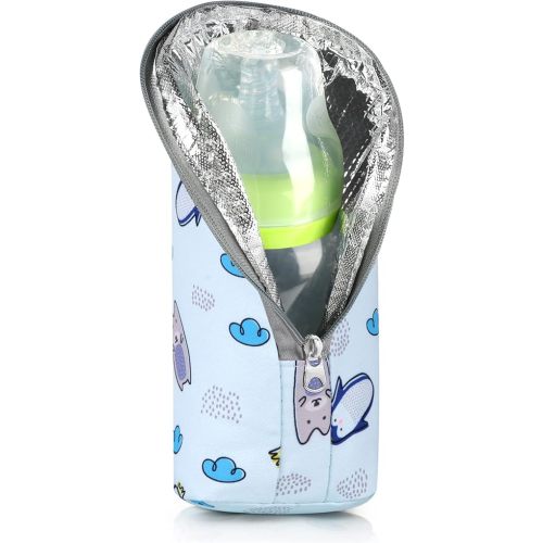 Accmor Baby Bottle Tote Bags, Insulated Breastmilk Cooler Bag, Nursing Bottle Warmer Bag for Nursing Mom Daycare Travel