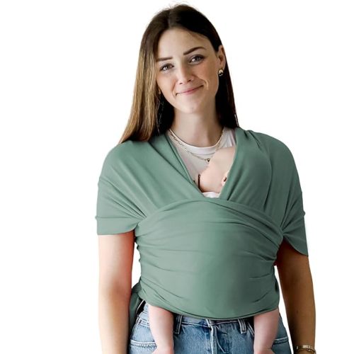 Snuggle Me Organic Cotton Baby Carrier Wrap Newborn to 18 Months - Moss
