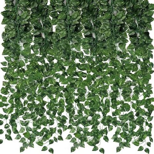 CEWOR Fake Vines for Room Decor 24 Pack 168ft Artificial Ivy Greenery Garland for Bedroom Wall Decor, Hanging Green Leaves for Party Wedding Christmas Decoration