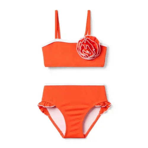 Girl Grenada Red Recycled Rosette 2-Piece Swimsuit by Janie and Jack