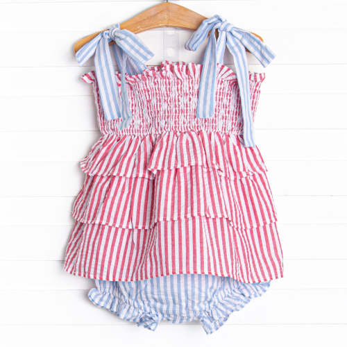 Patriotic Pinstripe Diaper Set, Red – Stitchy Fish