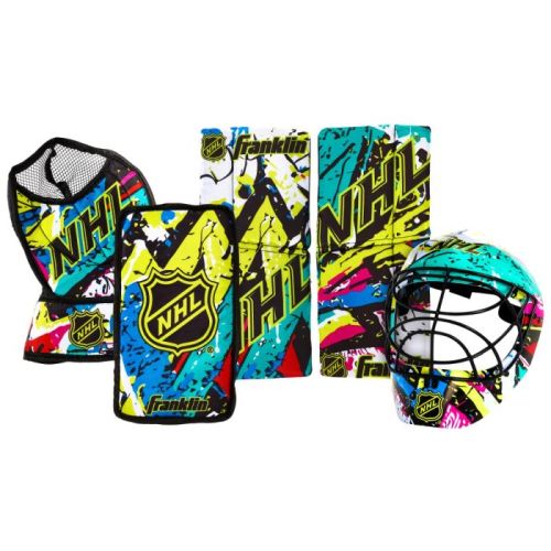 Franklin Sports NHL Youth Knee Hockey Goalie Pads + Helmet Set