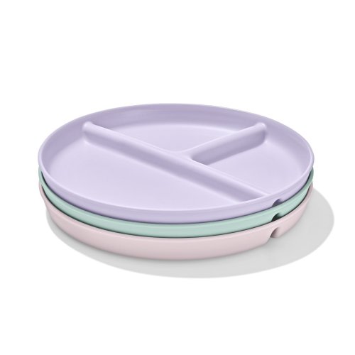 Stackable Divided Plates Set - 3 Pack