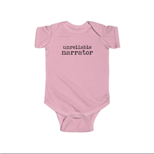 Unreliable Narrator Baby Gift for Reader Baby Shower Gift Funny Onesie Bookish Baby Minimalist Gender Neutral Baby Gift for Nerds Writer