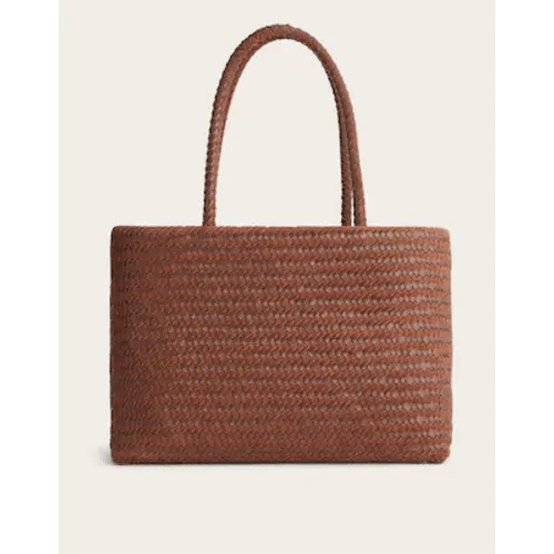 The Signature Woven Tote in Suede & Leather