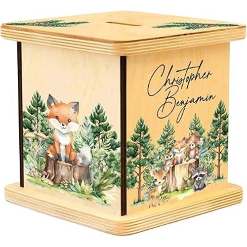 Personalized Piggy Bank, Wooden Money Banks for Kids, Custom Gifts for Boys and Girls, Personalized Piggy Bank for Girls