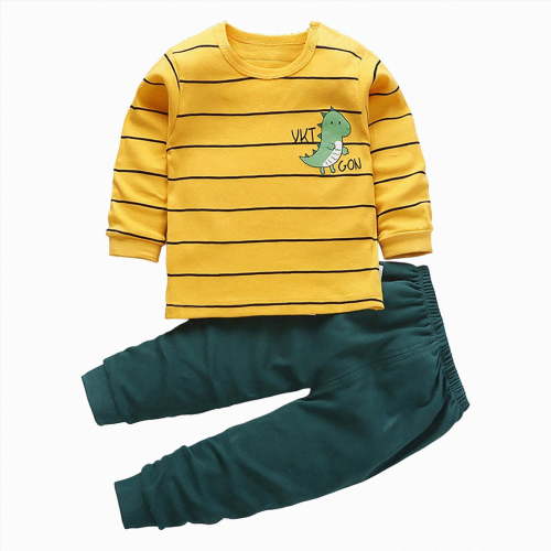 Linfrsh Toddler Boy Fall Winter Outfits Contrast Color Sweatshirt Casual Pants 2Pcs Clothes Set Fall Winter Set for 0 6 12 18 24 M 1t 2t 3t 4t 5t 6t(Yellow,3-4 Years)