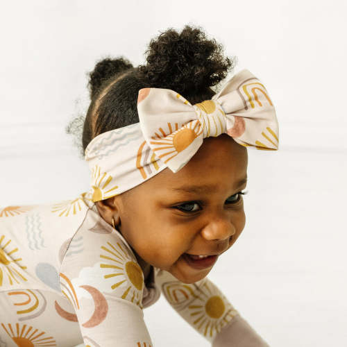 Desert Sunrise Luxe Bow Headband - Little Sleepies