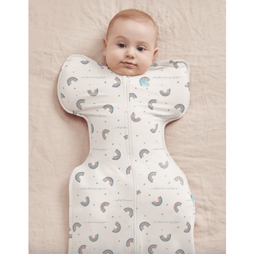 Swaddle Up™ 1.0 TOG Cotton White Rainbow Dream