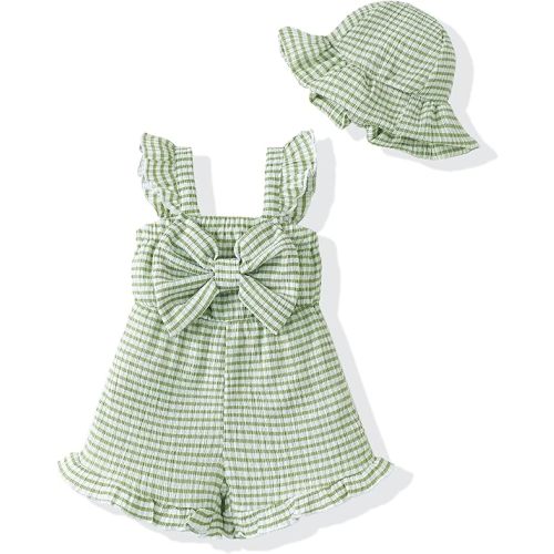 Baby Girl Clothes Summer Romper Outfits for Girls Cute Infant Toddler One-Piece Jumpsuit Ruffle Shorts Sets 6M-3Y