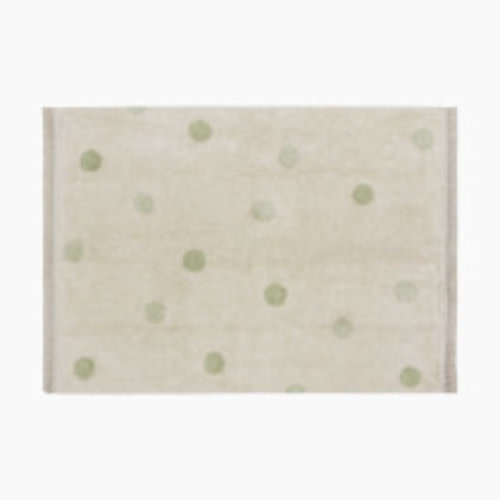 Lorena Canals Hippy Dots Washable Rug - Olive, 4' X 5' 3"
