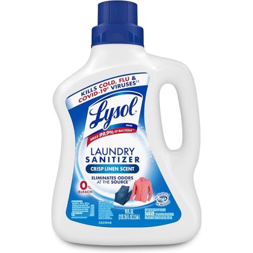 Lysol Laundry Sanitizer Liquid, Detergent Additive, Crisp Linen, 90oz