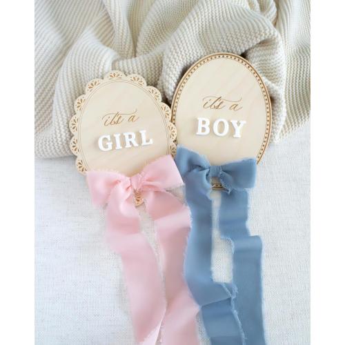 Gender Reveal Sign, It’s a Boy / Girl Name Announcement, Baby Shower Gift, Pregnancy Announcement