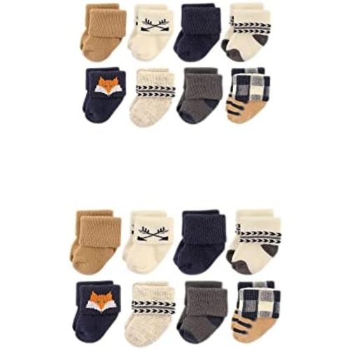 Hudson Baby unisex-baby Grow With Me Cotton Terry Socks