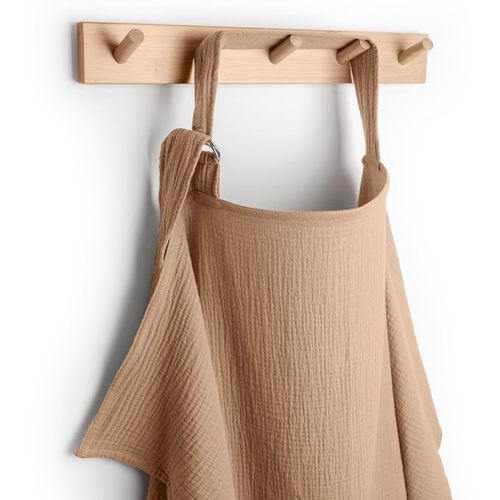 Comfy Cubs Muslin Nursing Cover, Pack of 1, 100% Muslin Breastfeeding Cover - Soft & Breathable Baby Nursing Scarf with Adjustable Neck Strap - Portable, Lightweight & Privacy Coverage - Cedar