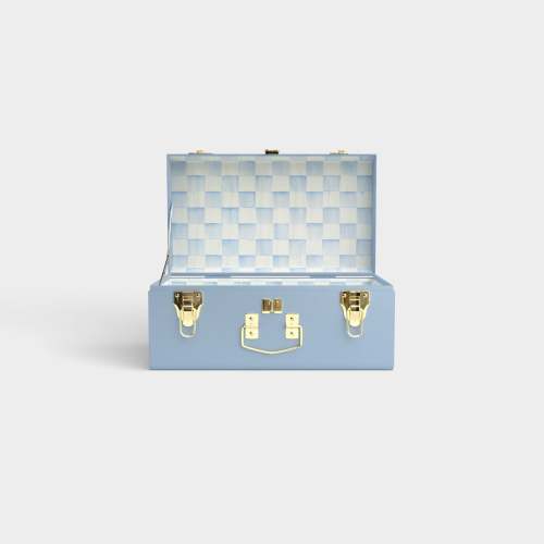 Mini Trunk - Light Blue - Sky Check / No Embroidery