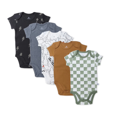 5-Pack Organic Cotton Short Sleeve Bodysuits | Honest Baby Clothing