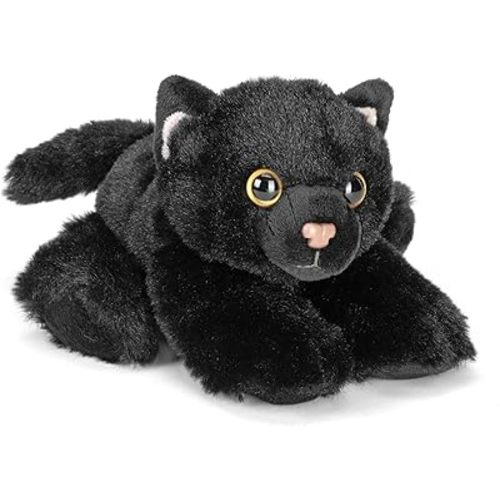 Wild Republic Hug’ems Mini Black Cat Stuffed Animal - 7"