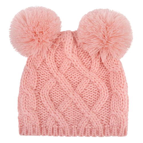 Hats Toddler Kids Winter Soft Knitted Warm Furry Bear Ears Hat Red 0 Months-6 Months